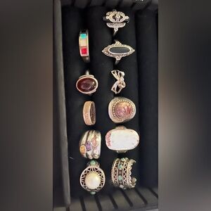 Elegant sterling silver vintage ring lot